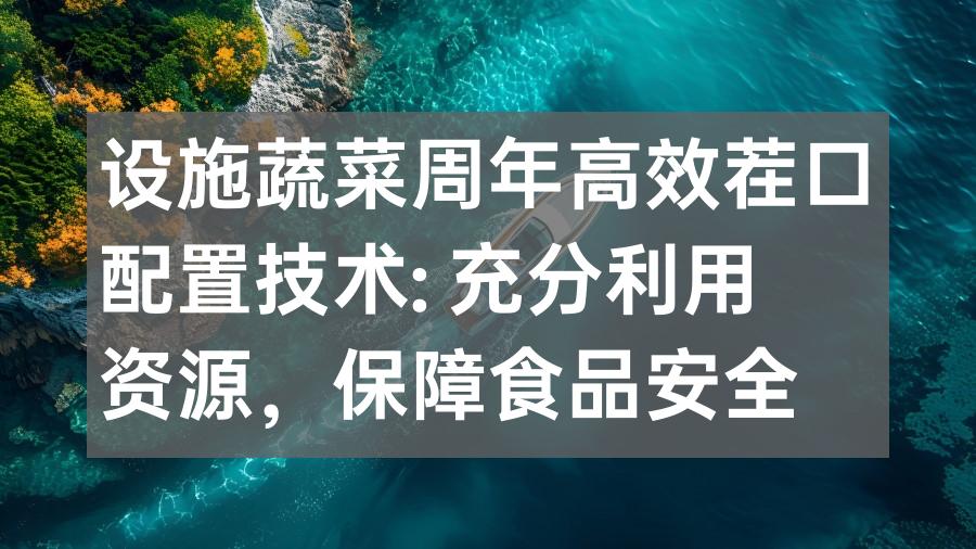 设施蔬菜周年高效茬口配置技术: 充分利用资源，保障食品安全